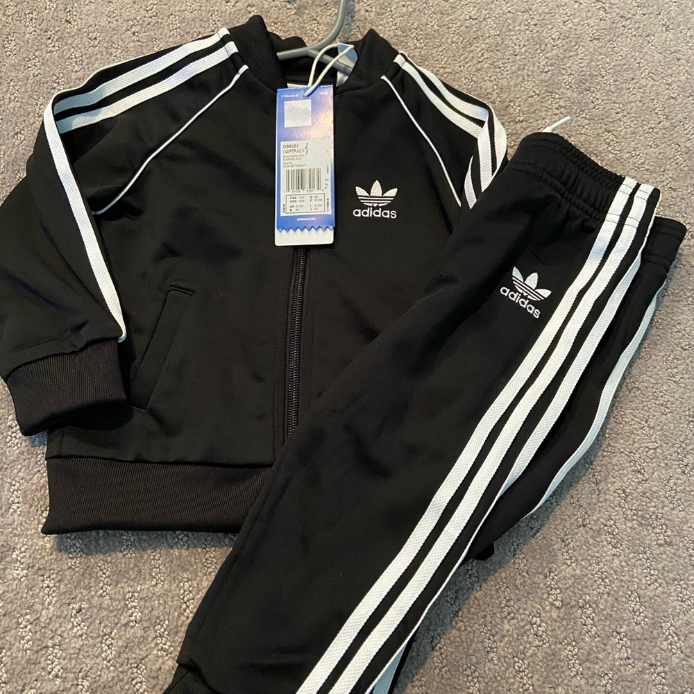NWT Adidas track suit.  Sz 12 mths.